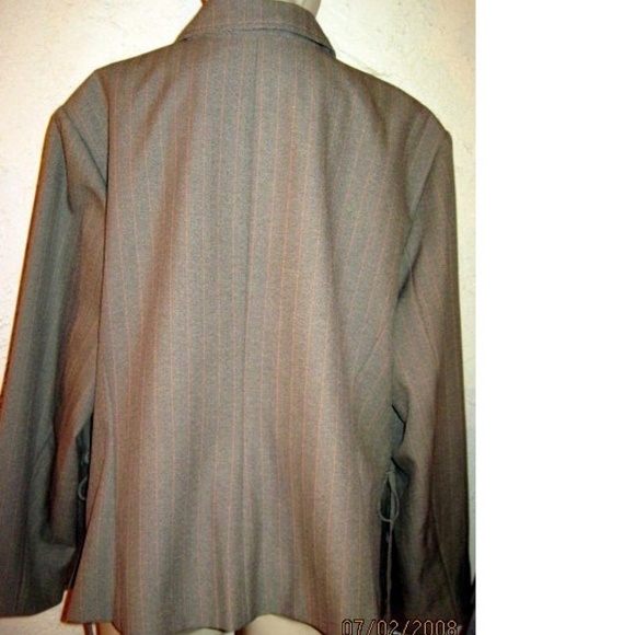 Giorgio Sant" Angelo  NWOT Gray Orange Pinstripe B - Picture 4 of 6